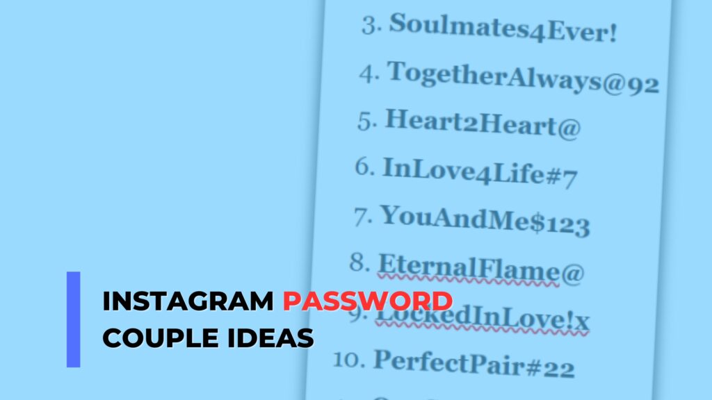 Lovely & Best Instagram Password Ideas for Couples